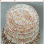 DIY fall decoupage charger with leaf design graphic