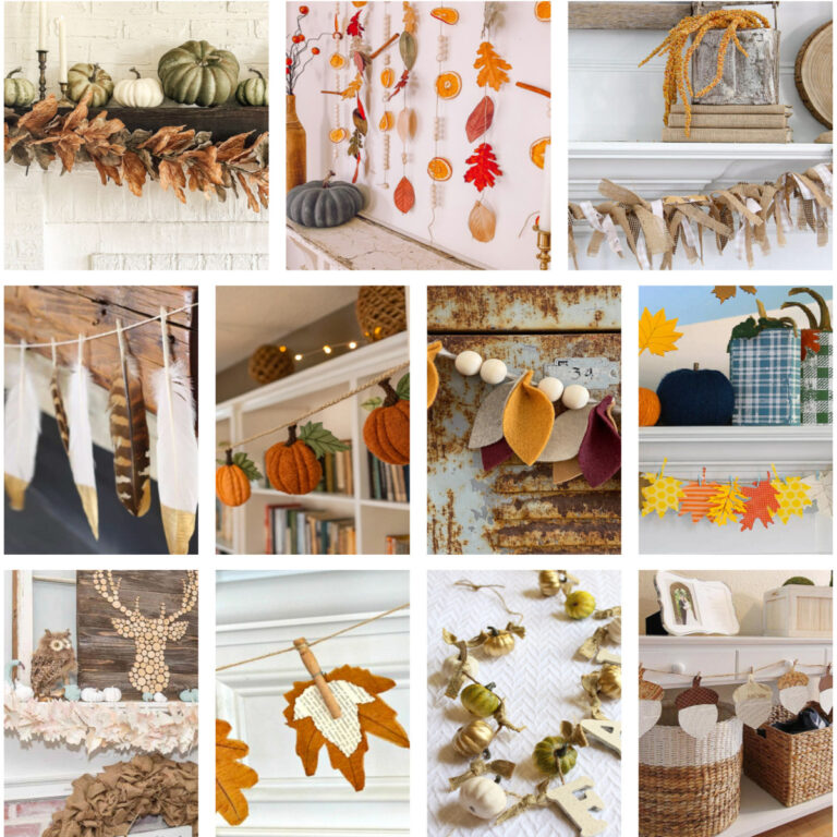 DYI fall garland collage