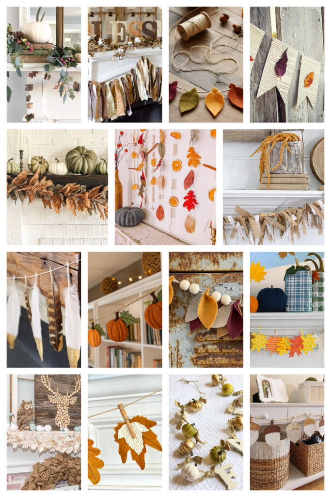 DYI fall garland collage
