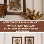 fall wall art with prints and canvas tutorial