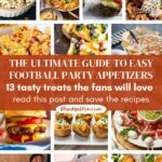 collage of football party appetizers