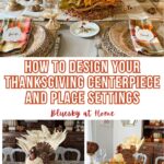 Thanksgiving centerpiece and table setting graphic