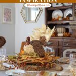 Thanksgiving centerpiece and table setting graphic