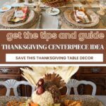 Thanksgiving centerpiece and table setting graphic