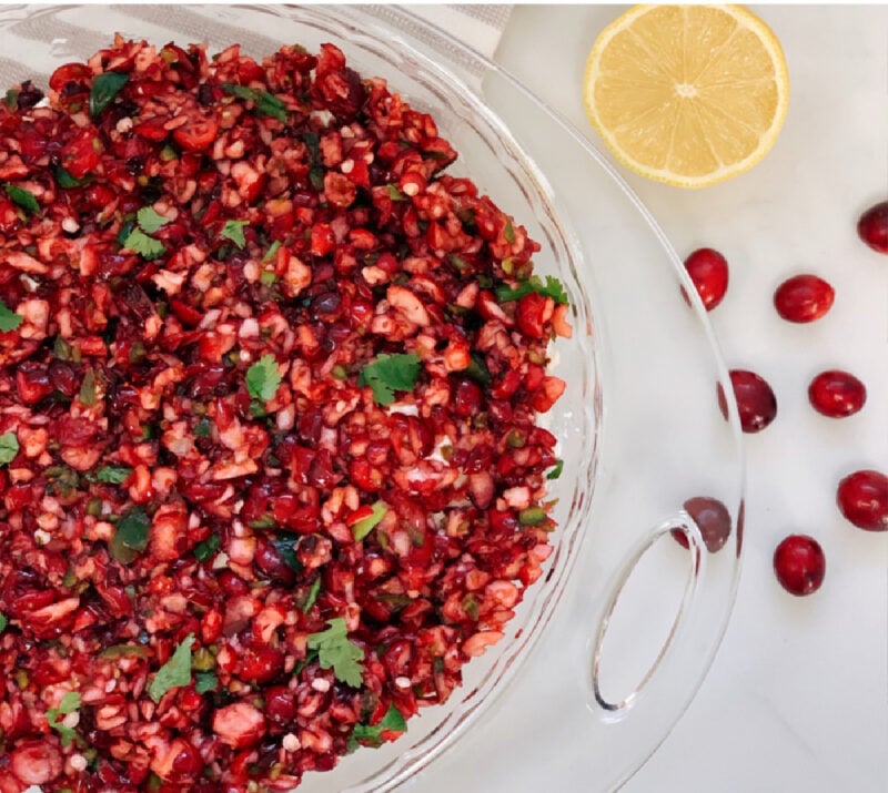 creamy cranberry jalapeno dip appetizer