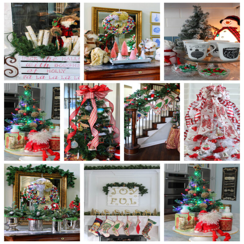 collage of Christmas home decor ideas