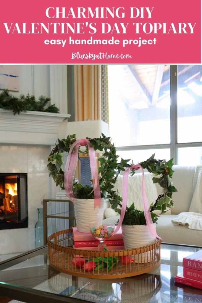 DIY Valentine's topiary graphic