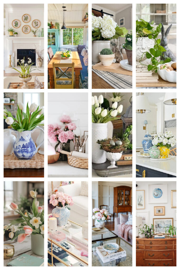 spring decor collage