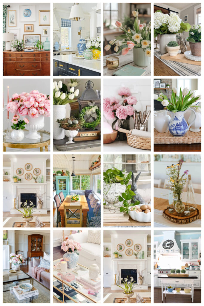 spring decor collage