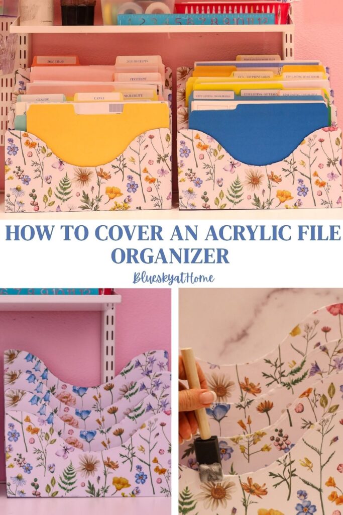 making file organizer pretty with decorative drawer liner paper