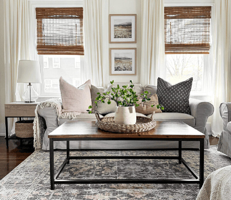 decorative pillows on a  sofa