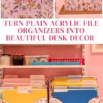 making file organizer pretty with decorative drawer liner paper