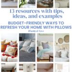 collage of decorative pillow ideas