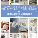 collage of decorative pillow ideas