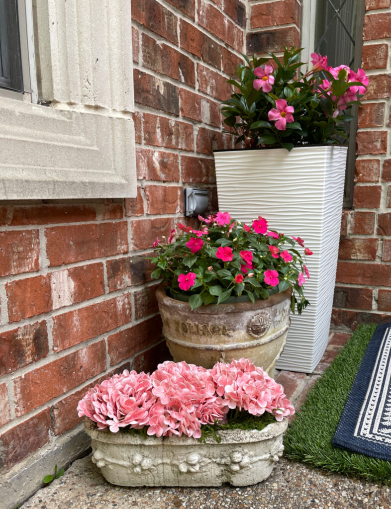 front door spring flowers