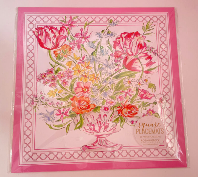 spring flower arrangement square placemats