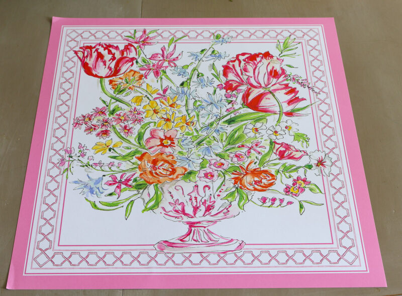 spring flower arrangement square placemats