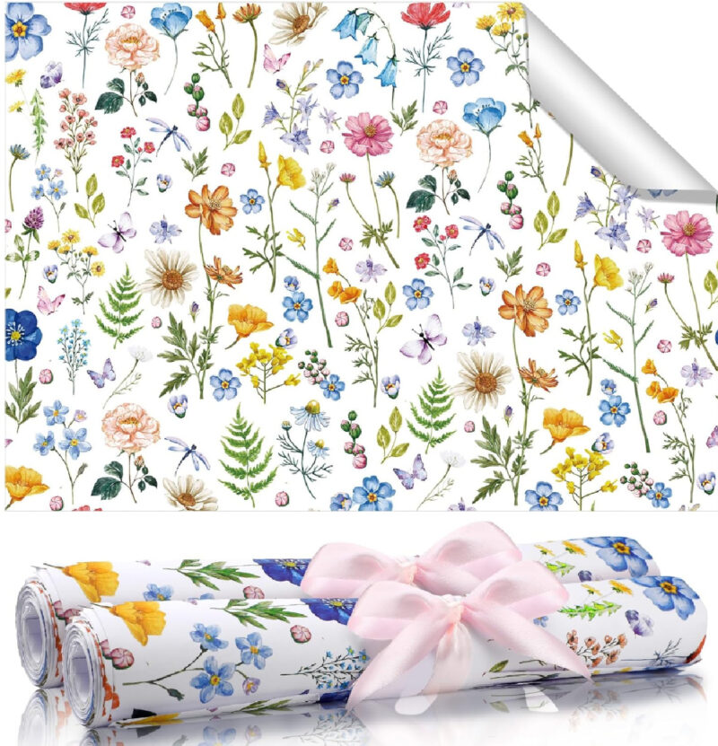 wilderflower floral drawer liner paper