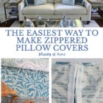 how to make a zippered pillow