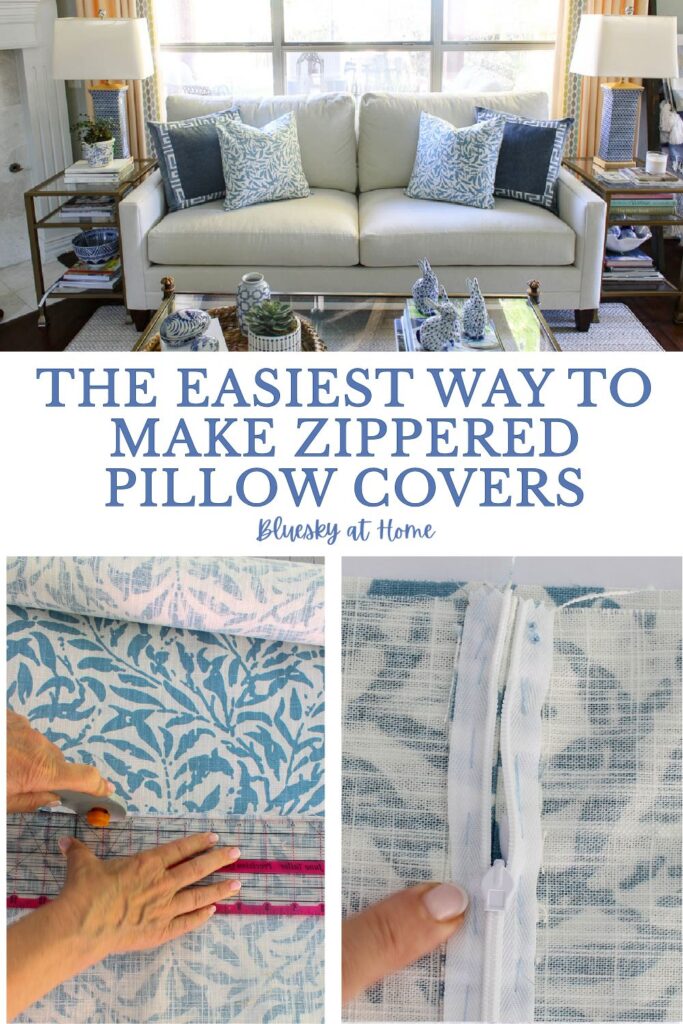 how to make a zippered pillow