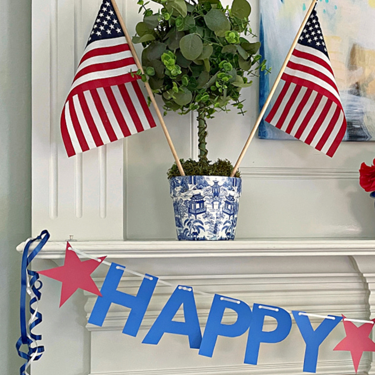 patriotic banner and pennant
