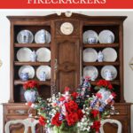 4th of July centerpiece with DIY firecrackers