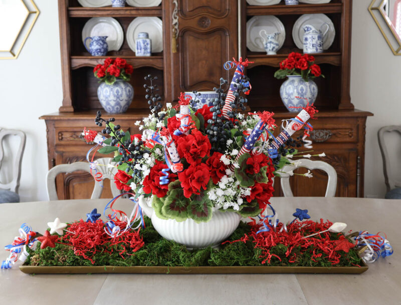 4th of July dining table centerpiece