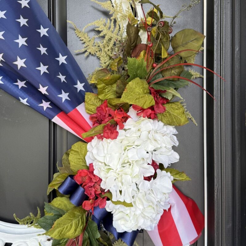 front door 4th of July wreath