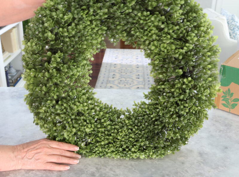 faux boxwood wreath