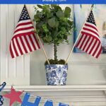 patriotic banner and pennant