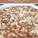 collage of peach clafoutis dessert