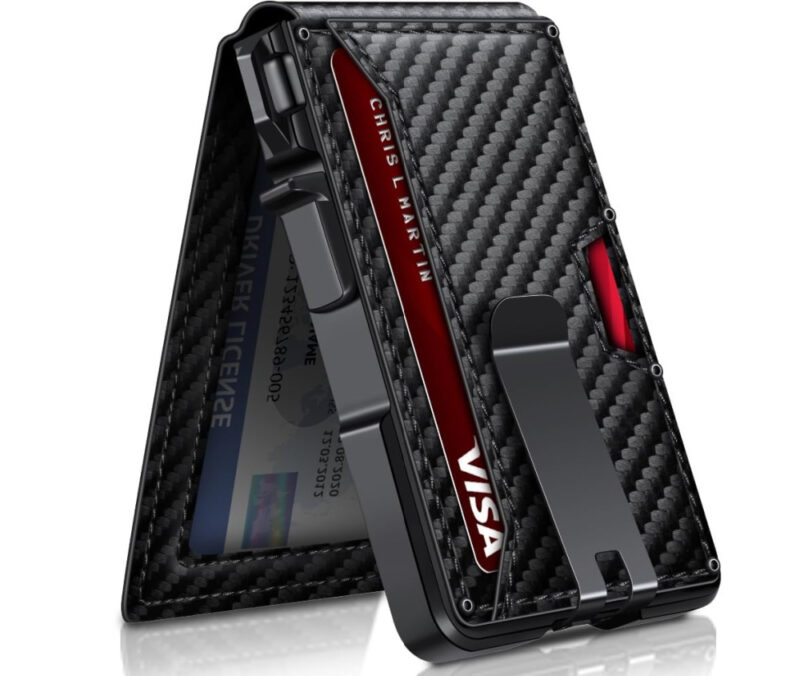 slim black wallet