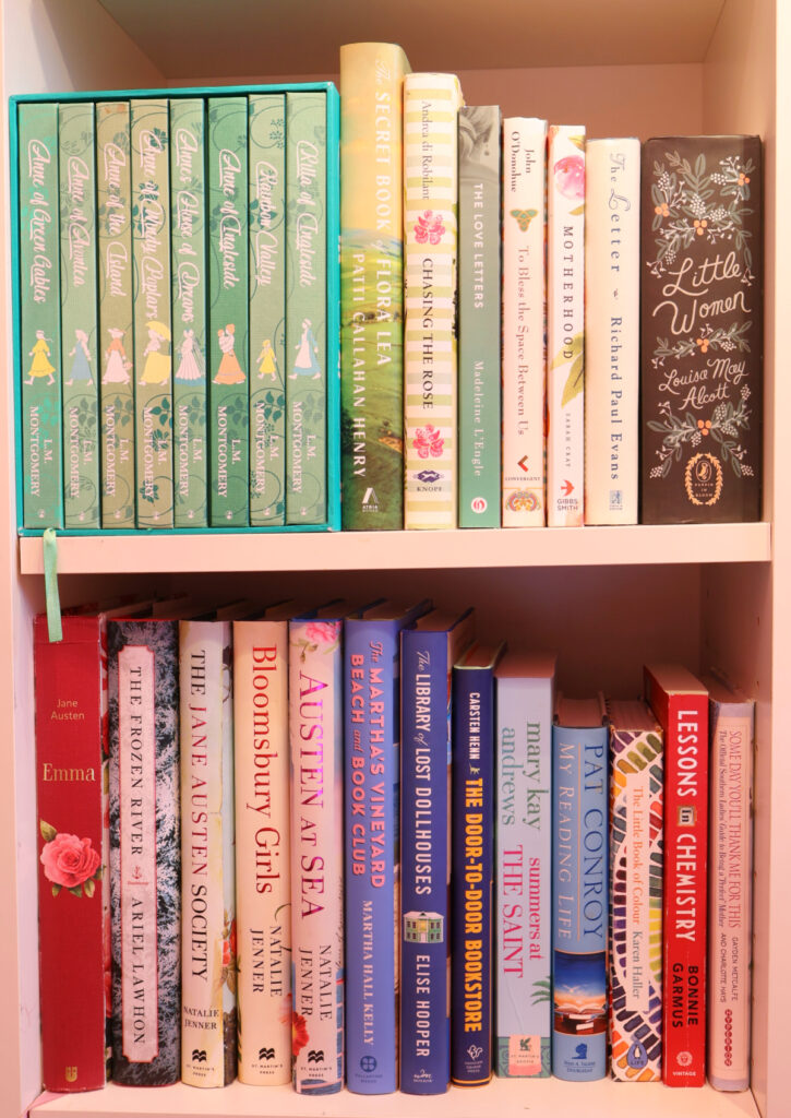 books on a bookcase