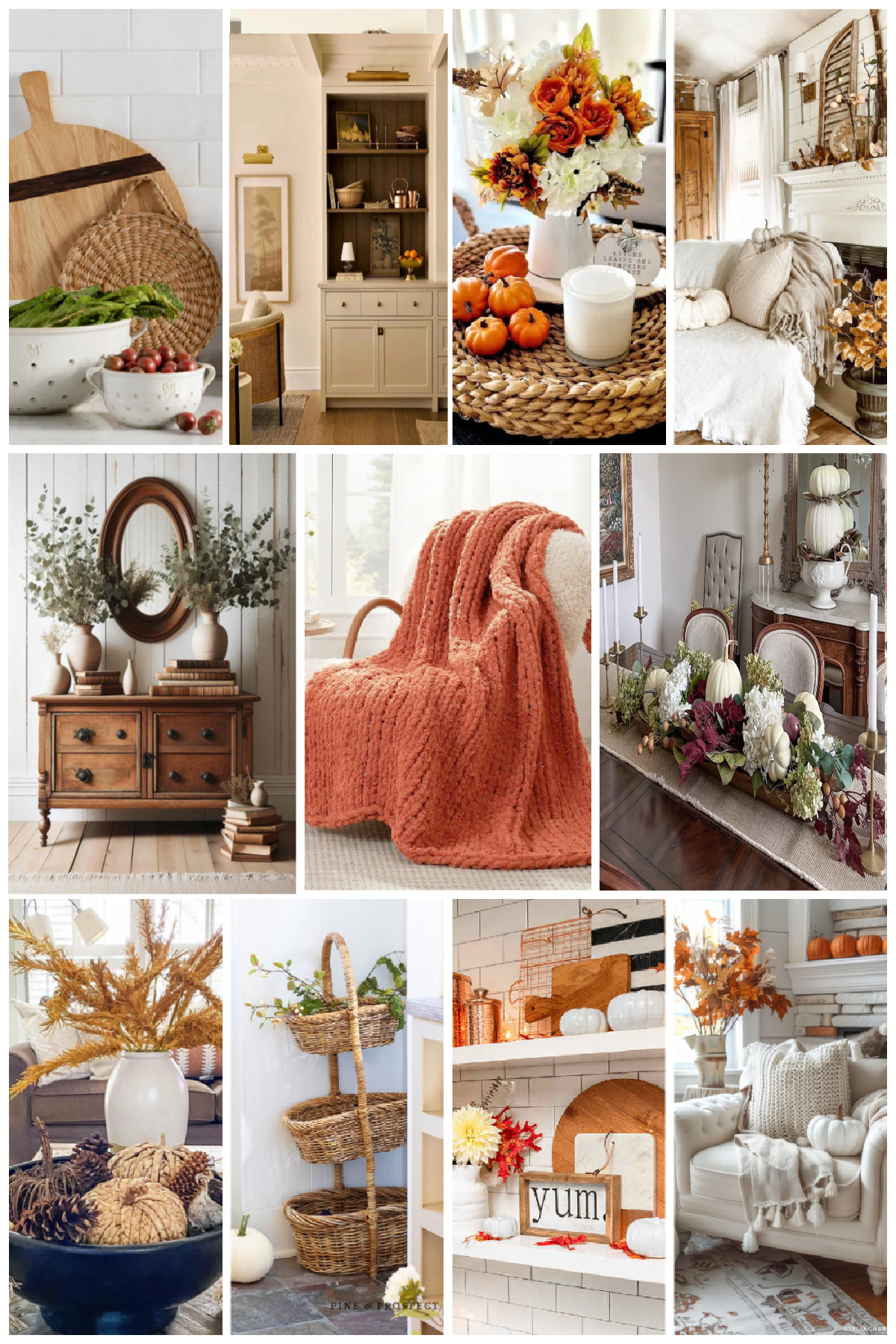 collage of fall decor ideas for 2026