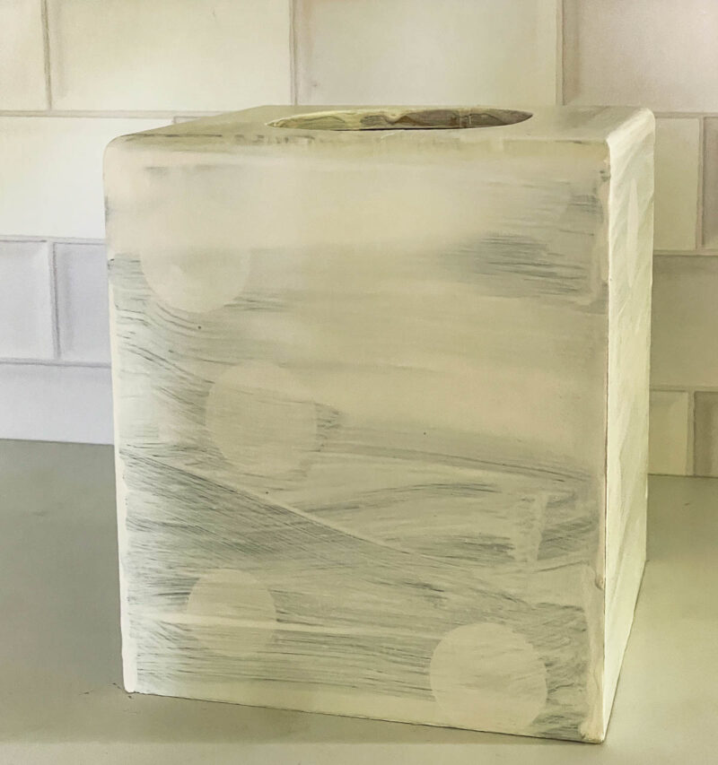 painted tissue box cover