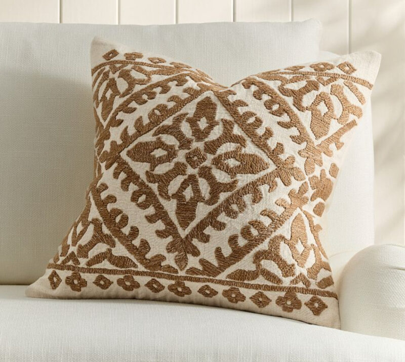 embroidered pillow