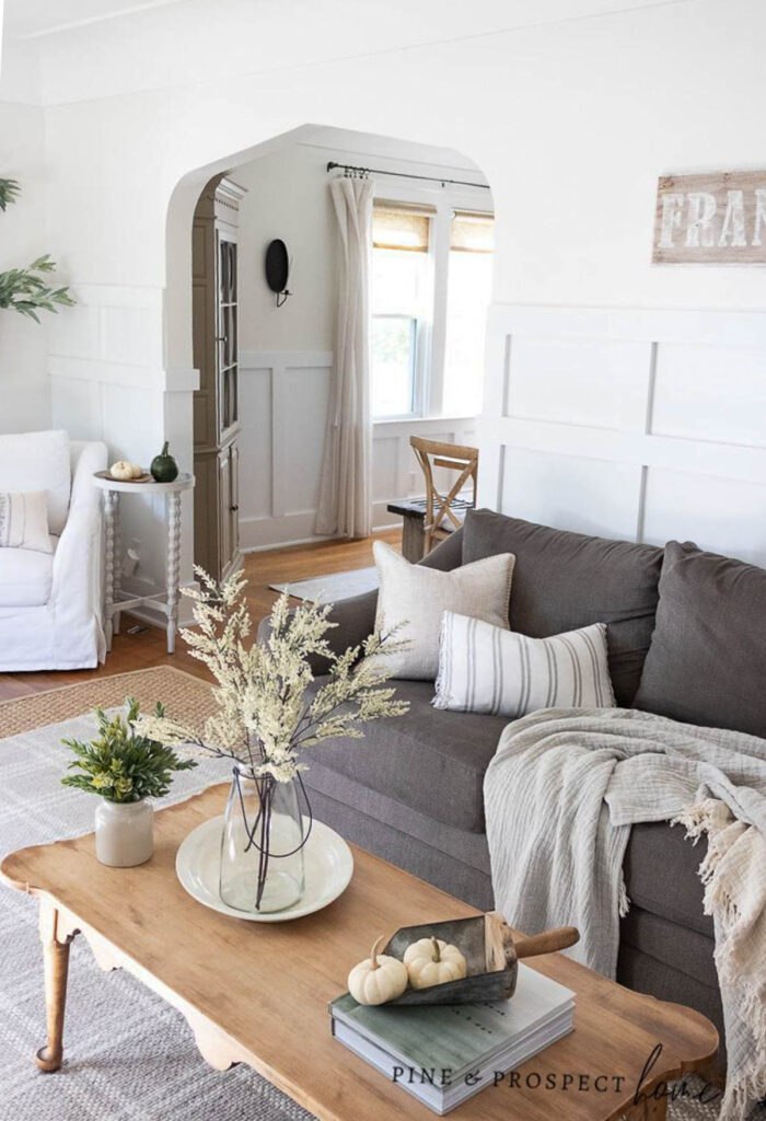 minimalist white living room