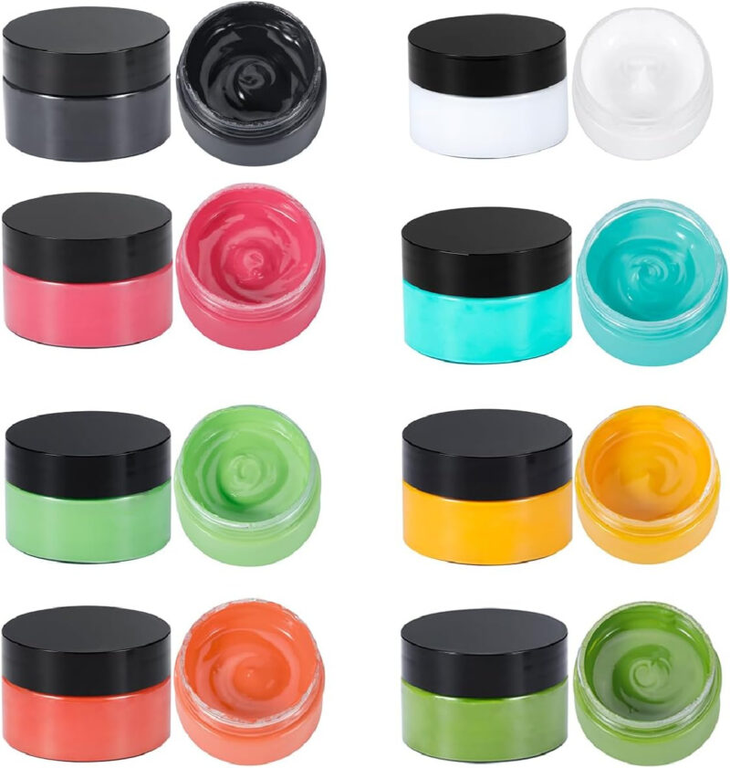 chalk paste paint for painting stencils in several colors