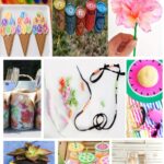 collage of summer diy crafts
