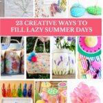 collage of summer diy crafts