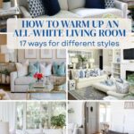 white living room collage