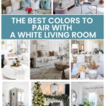 white living room collage