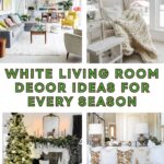 white living room collage