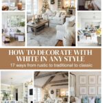 white living room collage
