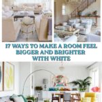 white living room collage
