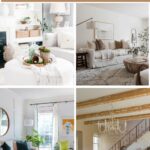 white living room collage