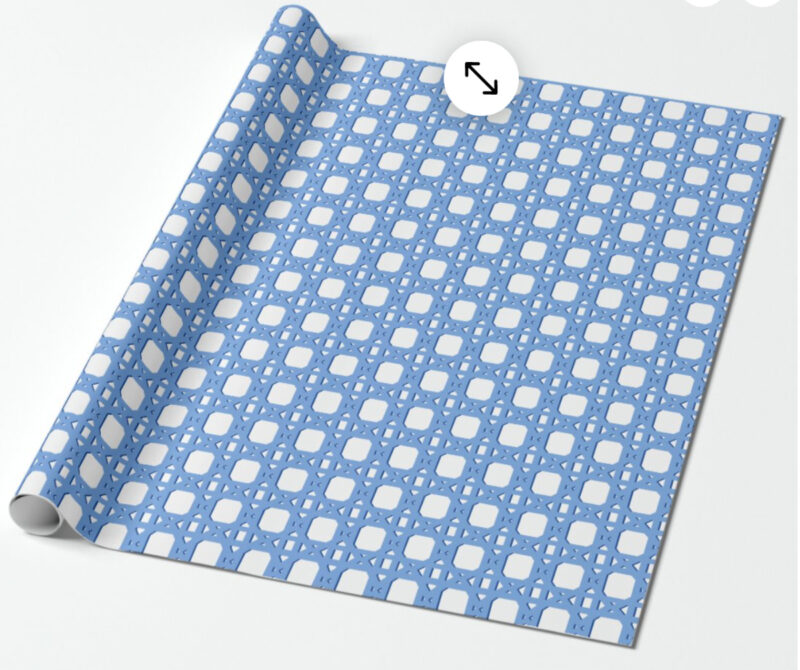 blue graphic wrapping paper
