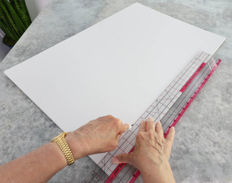 cutting foam board with craft knife