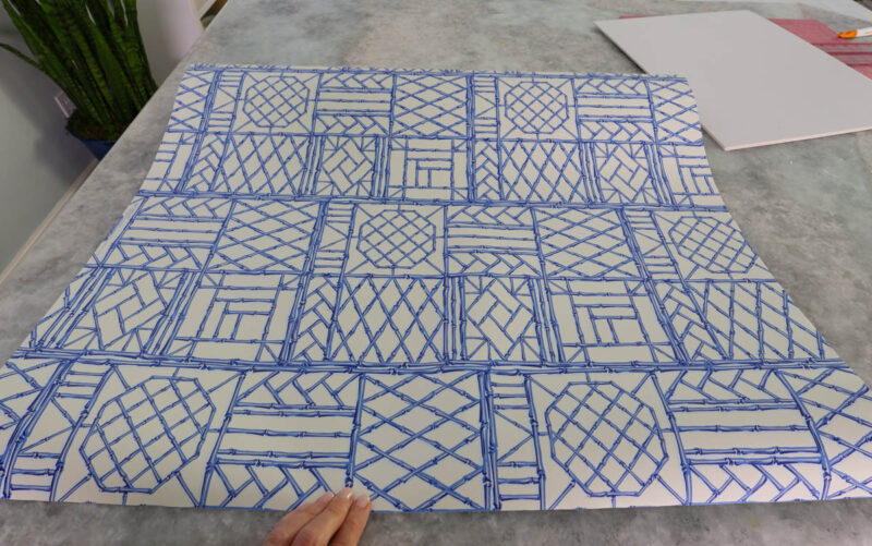 blue and white wrapping paper