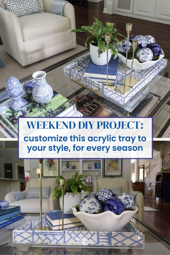 DIY decorative acrylic tray project